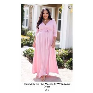 Pinkblush light pink maternity maxi dress